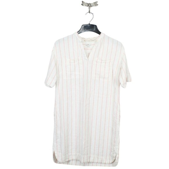 LL Bean Signature Linen Blend Dress Sailcloth Faded Orange Size S - Picture 1 of 12